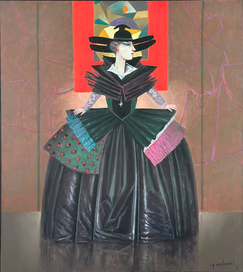 Gonzalo Cienfuegos • Retrato de mujer con sombrero