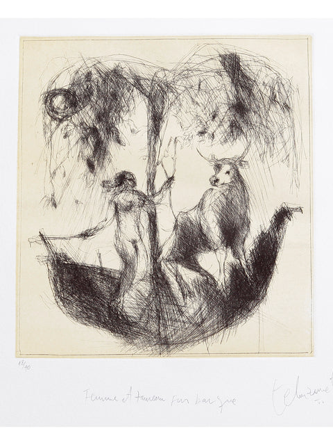 Alfredo Echazarreta • Mujer en barca