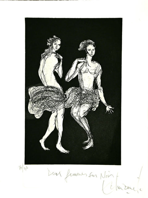 Alfredo Echazarreta • Deux femmes sur noir