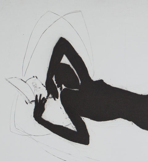 Alfredo Echazarreta • Femme endormie avec bouquin II