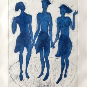 Alfredo Echazarreta •  Trois soeurs en bleu